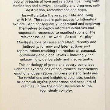 Back cover contains the blurb of the book in black font on a white background, as well as the ISBN and details of the publisher.